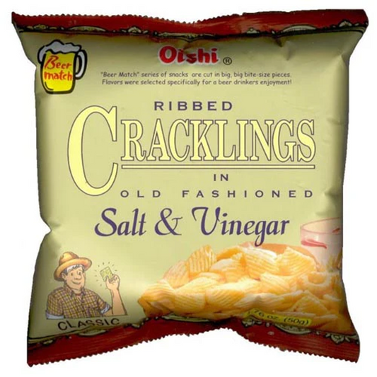 Oishi Cracklings Salt & Vinegar, 50g