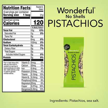 Wonderful Pistachios Variety Pack, 0.75 oz, 21 ct.