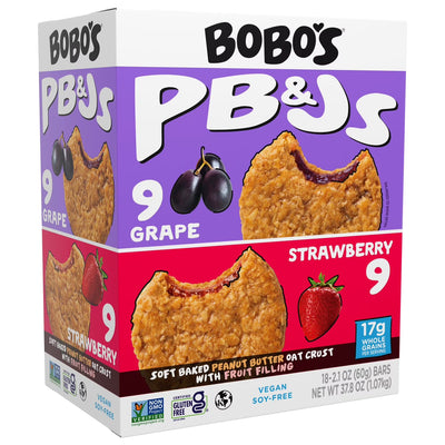 BoBo's PBandJ's Strawberry and Grape Variety Pack, 18 ct.