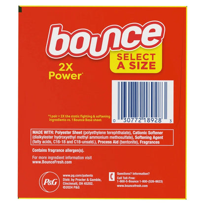 Bounce Select A Size Fabric Softener Dryer Sheets, 400 ct.