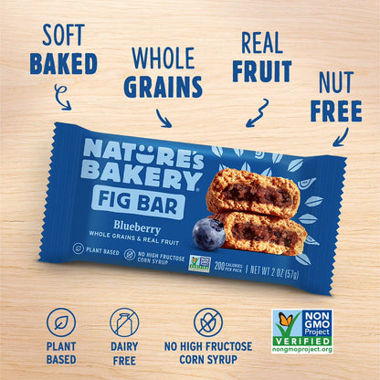 Nature's Bakery Fig Bar Variety Pack Blueberry and Raspberry, 2 oz, 32 ct.