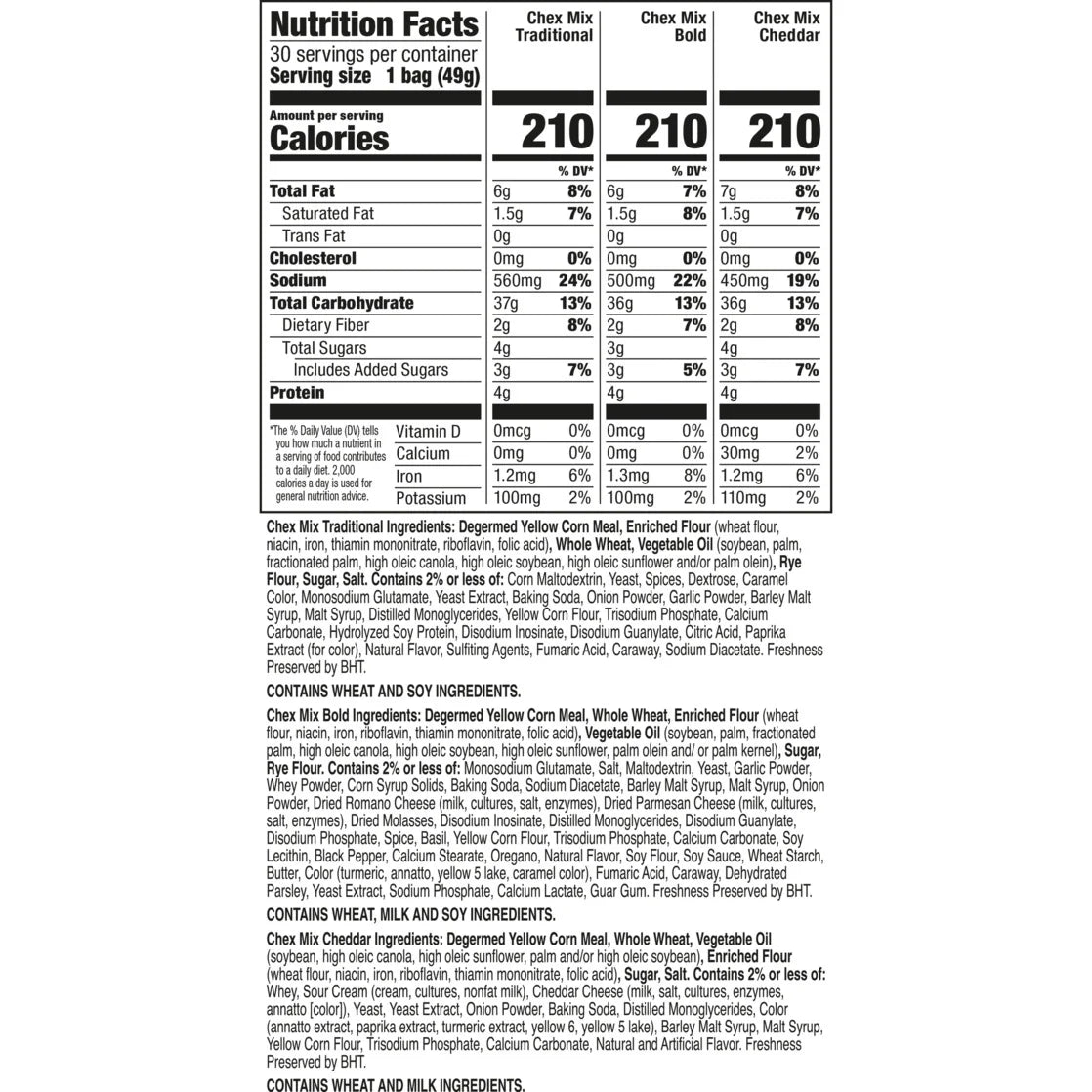 Chex Mix Variety Pack, 30ct