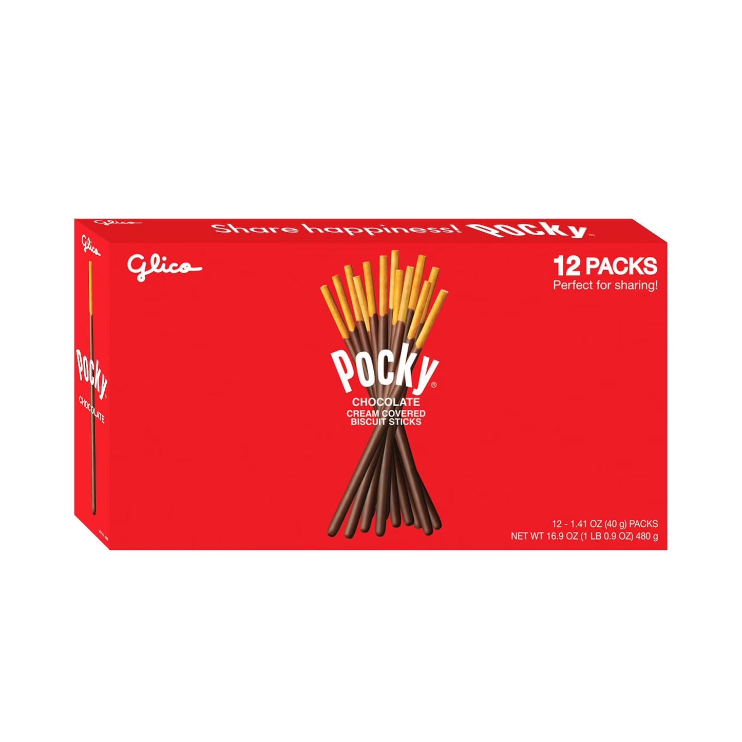 Glico Pocky Chocolate Covered Biscuit Sticks, 1.41 oz, 12 ct.