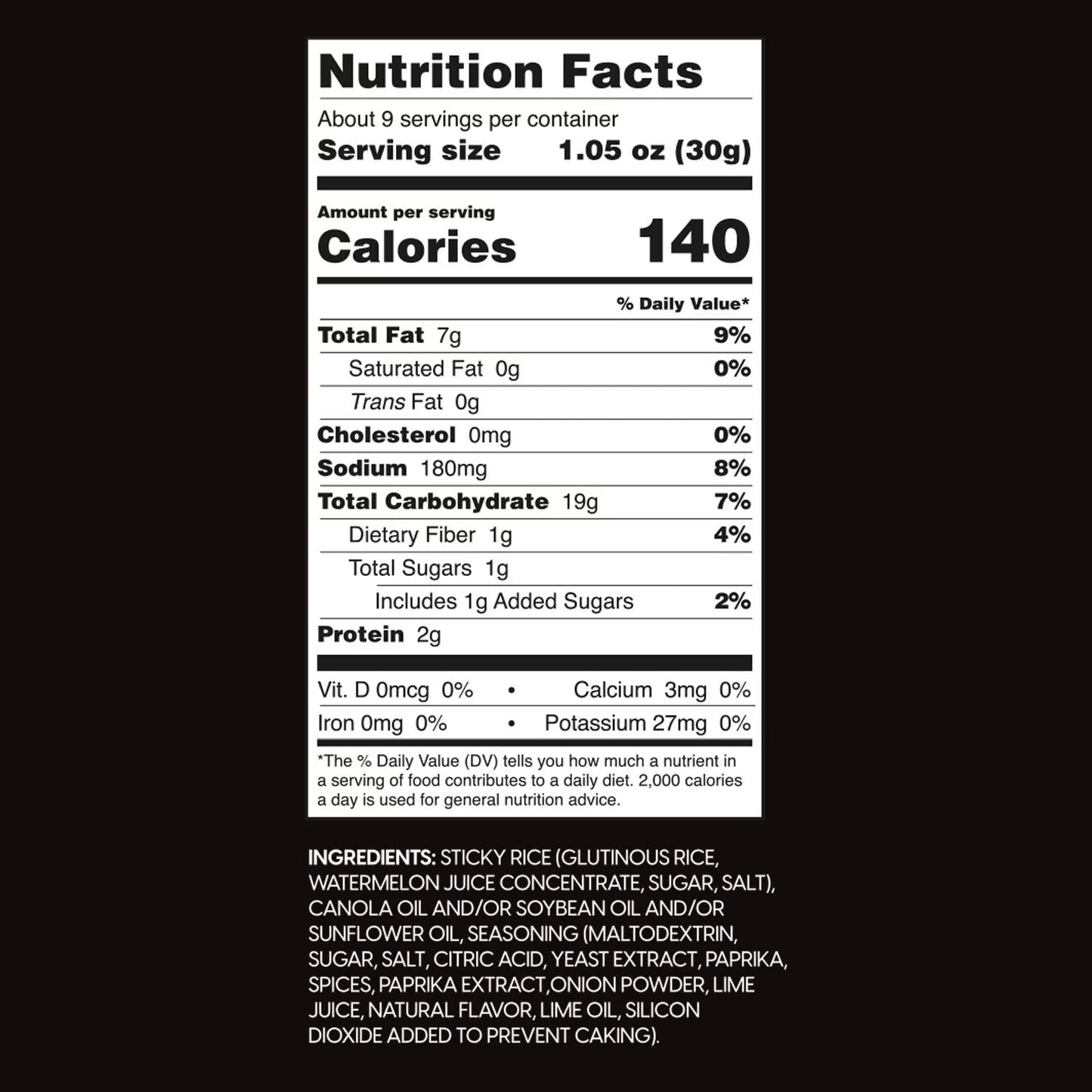 Wowza Crunchy Rice Crisps Fuego Lime, 9.2 oz.