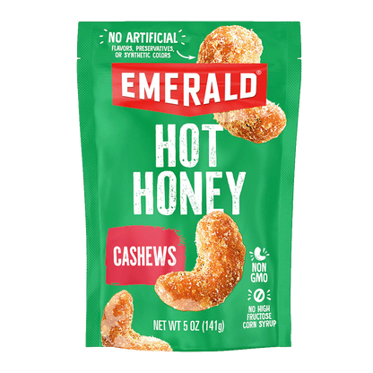 Emerald Hot Honey Cashews, 5 oz.