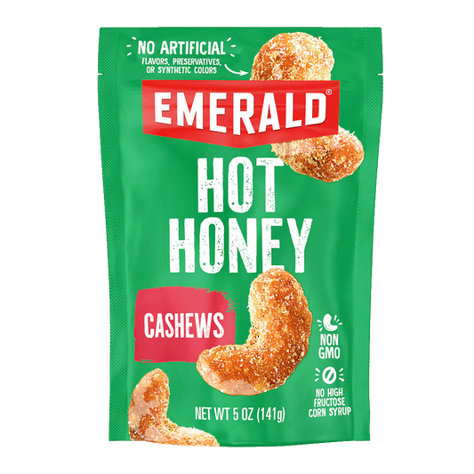 Emerald Hot Honey Cashews, 5 oz.