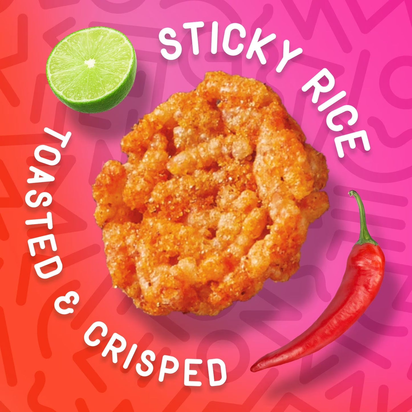 Wowza Crunchy Rice Crisps Fuego Lime, 9.2 oz.
