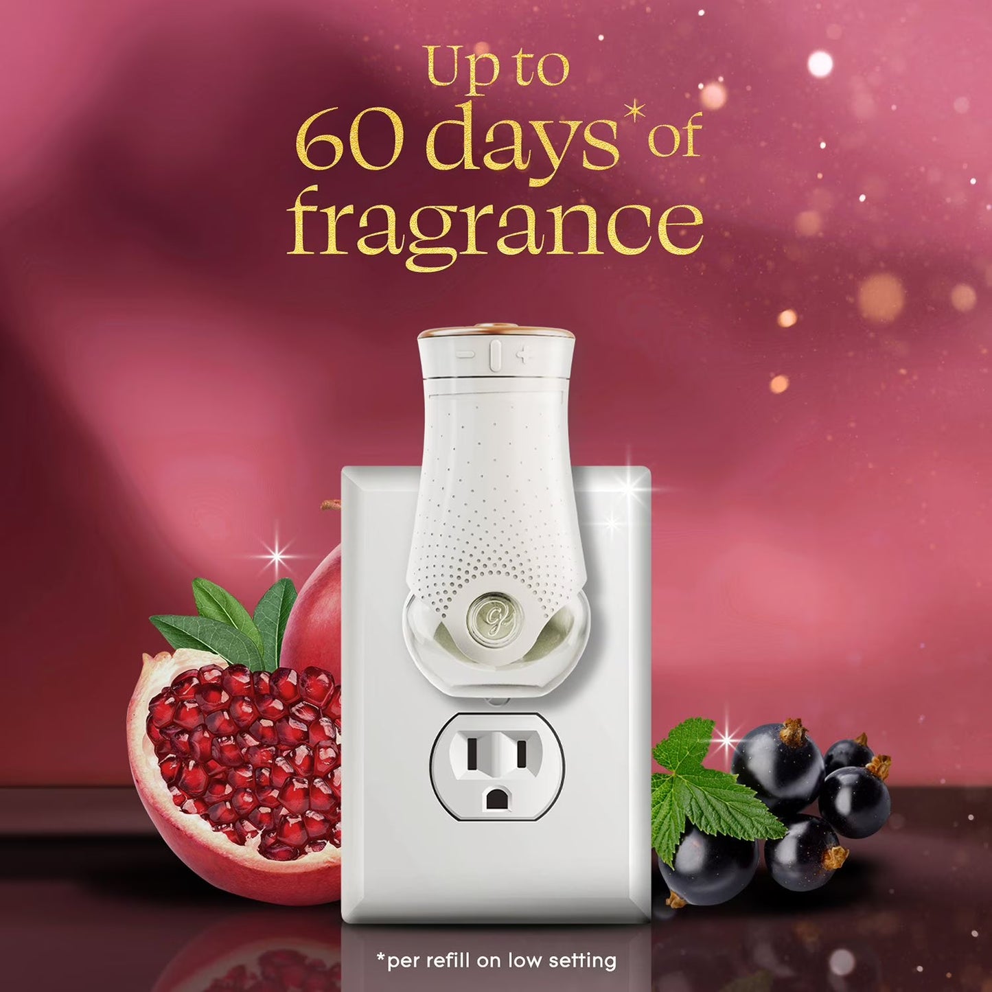 Glade Scented Plug-Ins, Pomegranate and Currents, 2 Warmers + 6 Refills