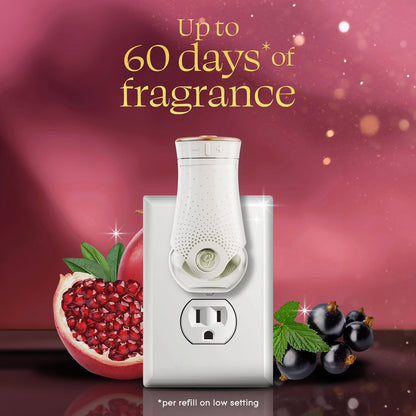 Glade Scented Plug-Ins, Pomegranate and Currents, 2 Warmers + 6 Refills