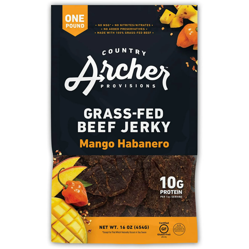 Country Archer Beef Jerky Mango Habanero, 16oz