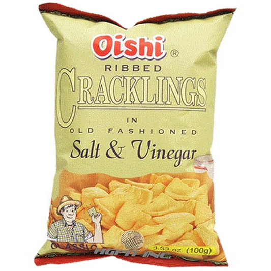 Oishi Cracklings Salt & Vinegar, 100g