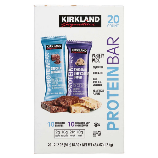 Kirkland Protein Bar - Cookie Dough / Chocolate Brownie, 20 ct