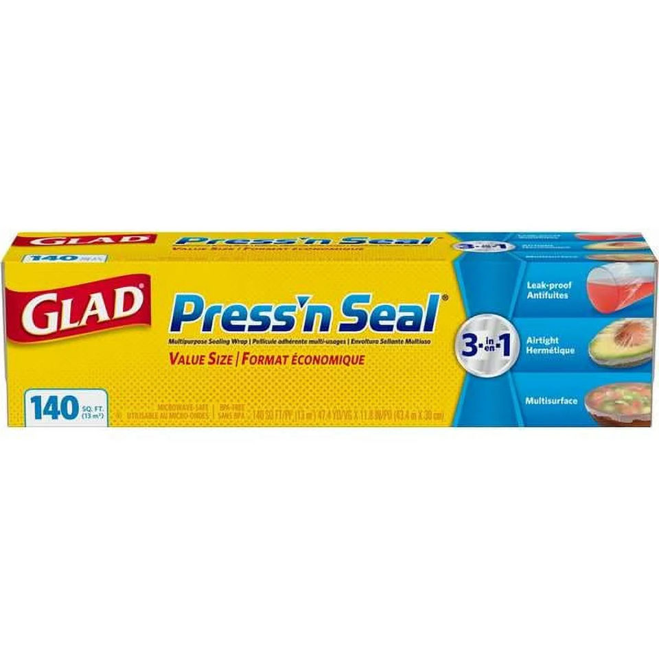 Glad Press 'N Seal Plastic Wrap, 140 sqft.