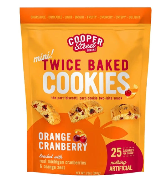 Cooper Street Twice Baked Cookies Orange Cranberry, 20 oz.