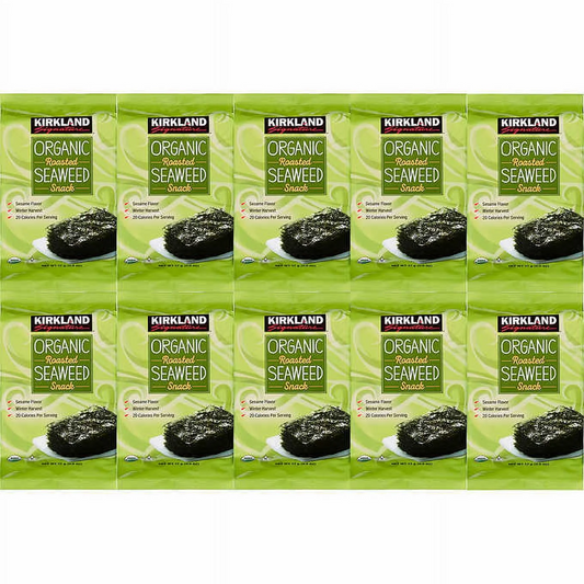 Kirkland Organic Roasted Seaweed, 0.6oz, 10 pack