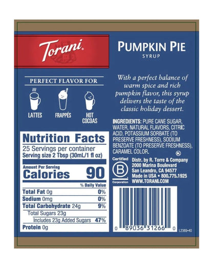 Torani Pumpkin Pie Syrup, 25.4 oz.
