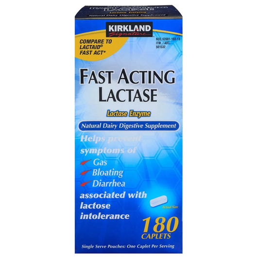 Kirkland Fast Acting Lactase, 180 caplets