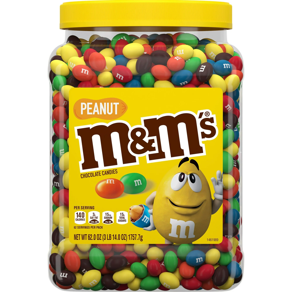 M&M's Peanut Milk Chocolate, 62 oz.