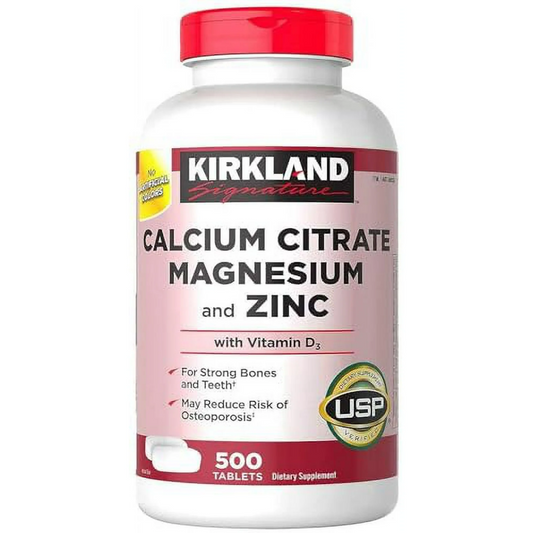 Kirkland Calcium Citrate Magnesium and Zinc, 500 Tablets