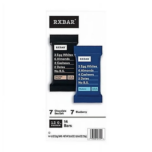 RXBAR Variety Pack - 7 Dark Chocolate / 7 Blueberry, 1.8oz, 14 count